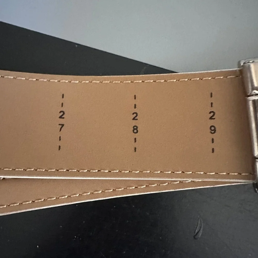 Nexbelt Mens White Leather Ratchet Belt #WHOSNEXT Skyline Buckle Adjustable